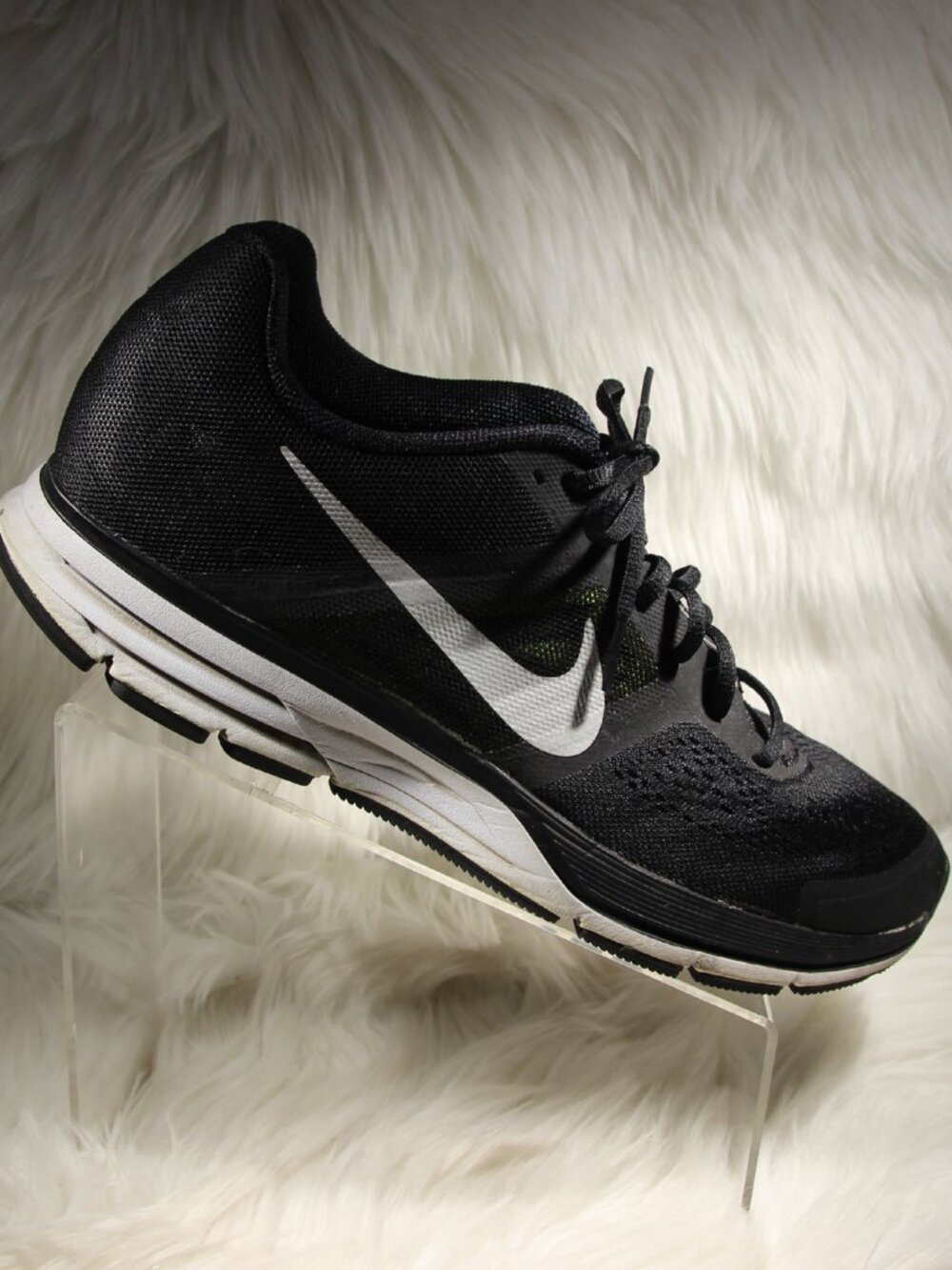 Nike Air Pegasus 30 Men's Size 13 Black Volt Running Shoes 599205-070 READ